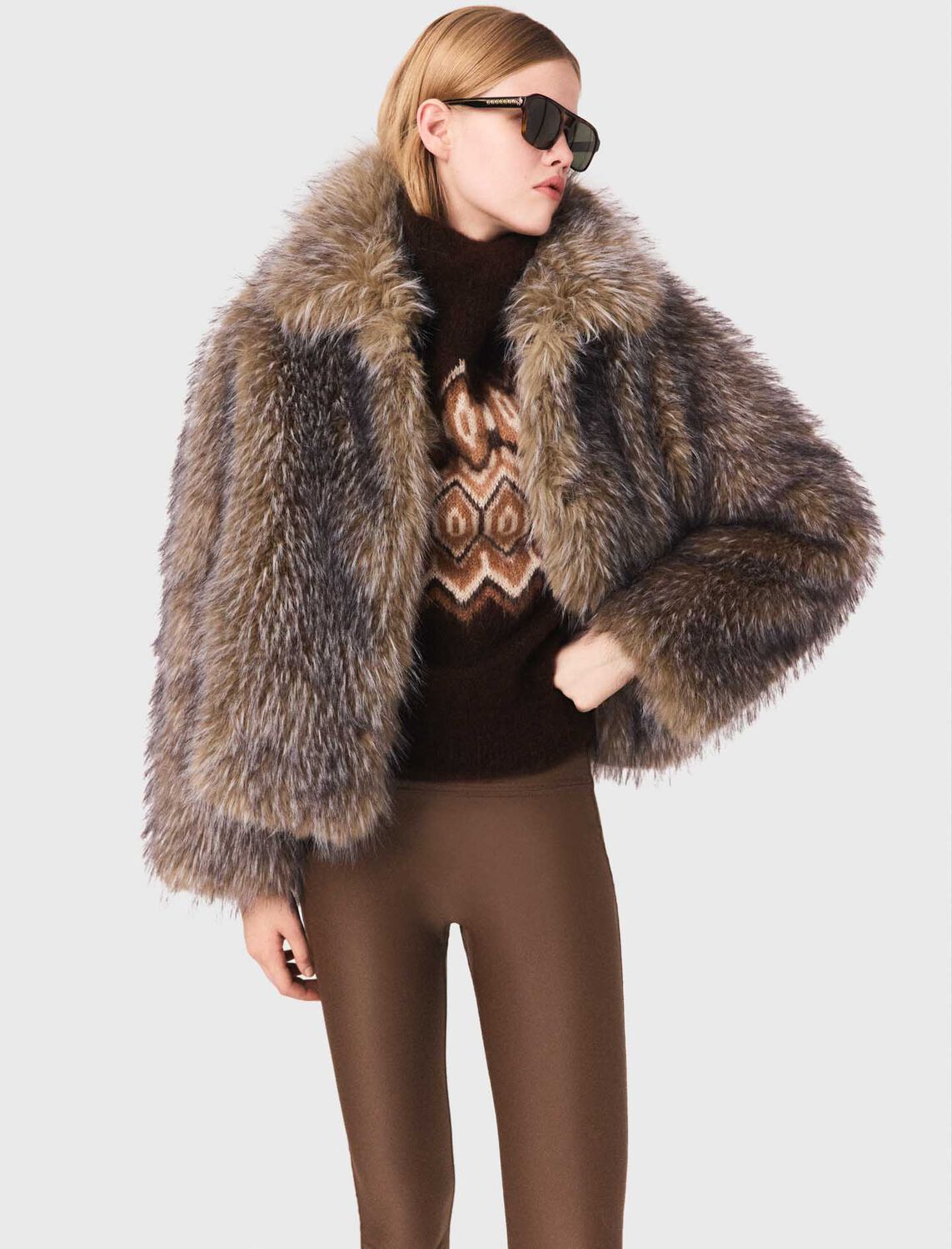 maje : Coats & Jackets 顏色 灰棕色/