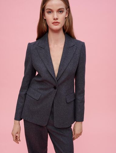 Grey flannel jacket : Blazers color Grey