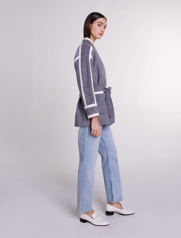 Short two-tone coat : Coats color Grey