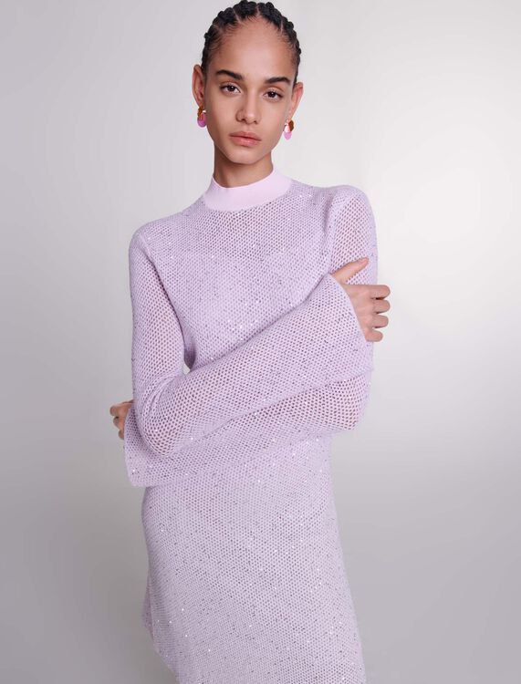 Semi-sheer knit dress - View All - MAJE