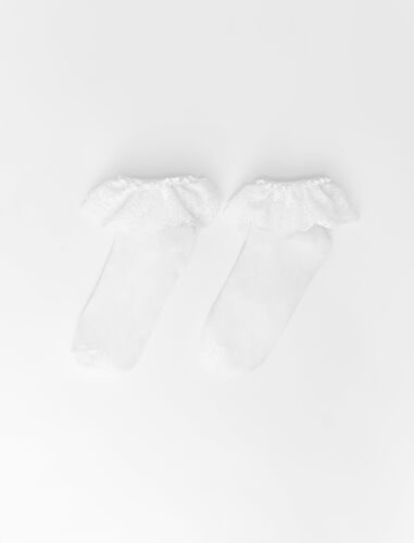 Lace frill socks : Other accessories color White