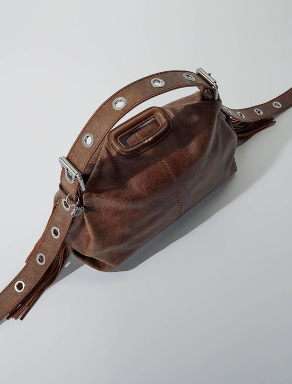 Miss M bag in vintage leather - Miss M Bags - MAJE