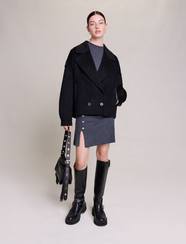 Jacket whool : Coats color Black