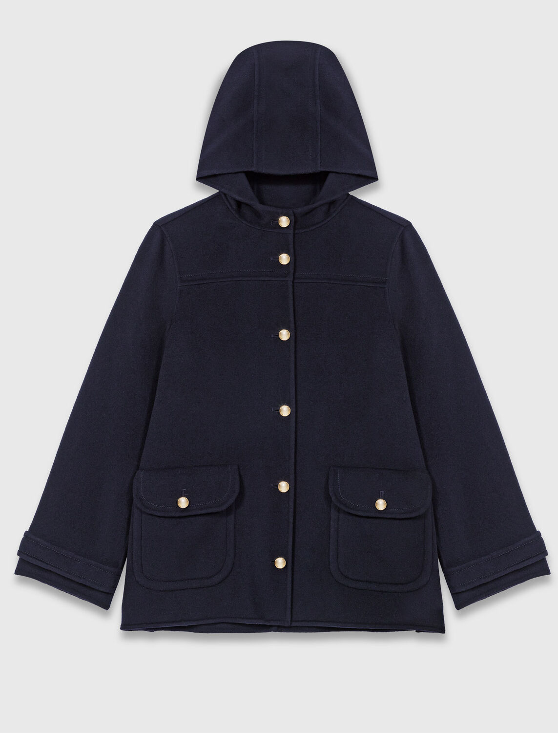 Hooded double-faced coat - Coats - MAJE