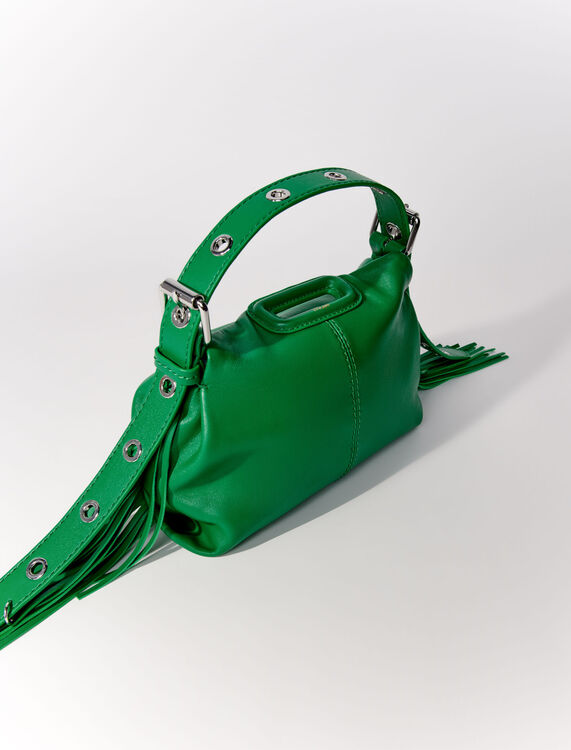 Plain leather mini Miss M bag : M Bag color Black