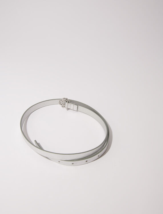 Slim belt with Clover buckle - Belts - MAJE