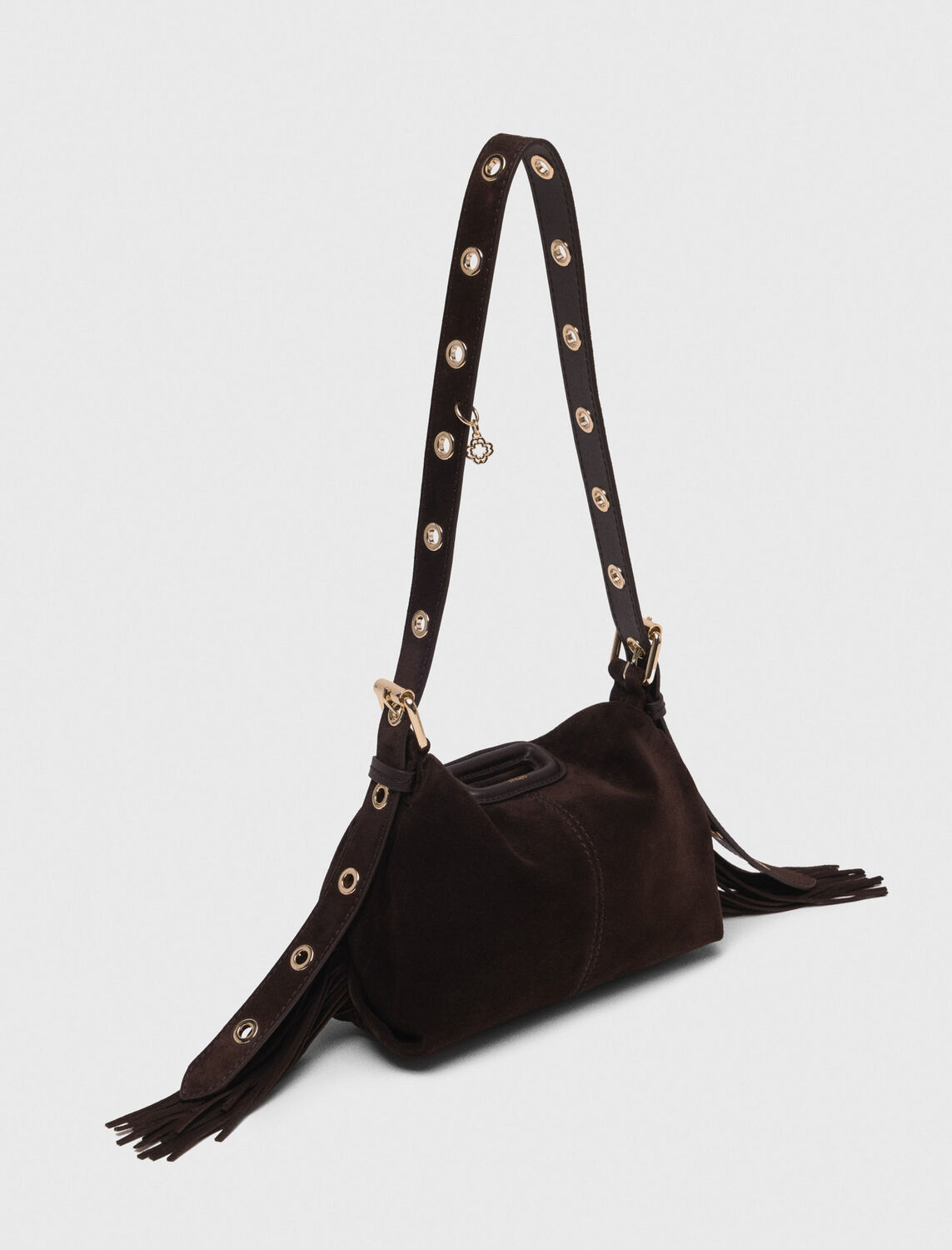 Suede leather Miss M Mini bag -  - MAJE