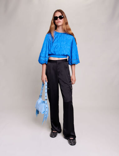 Maje : Trousers & Jeans 顏色 黑色/BLACK