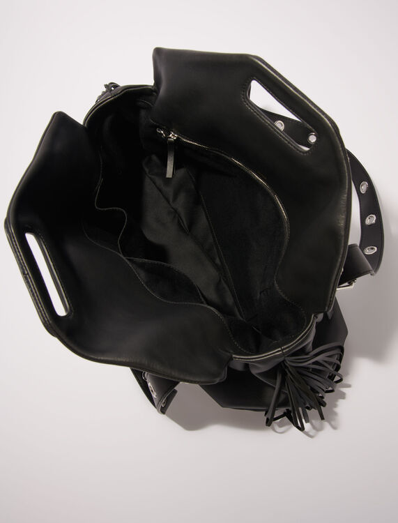 Plain leather Miss M XL bag - M Bag - MAJE