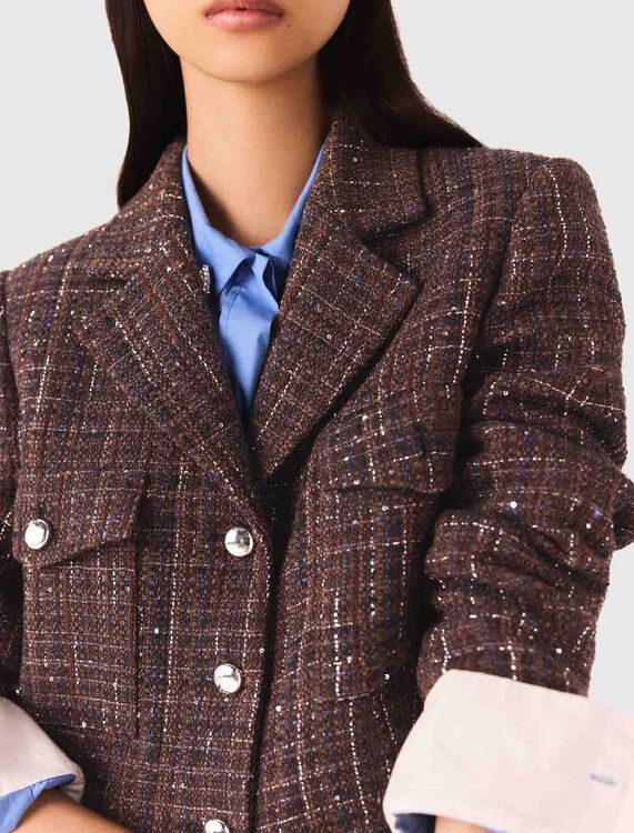 Short tweed jacket - Blazers & Jackets - MAJE