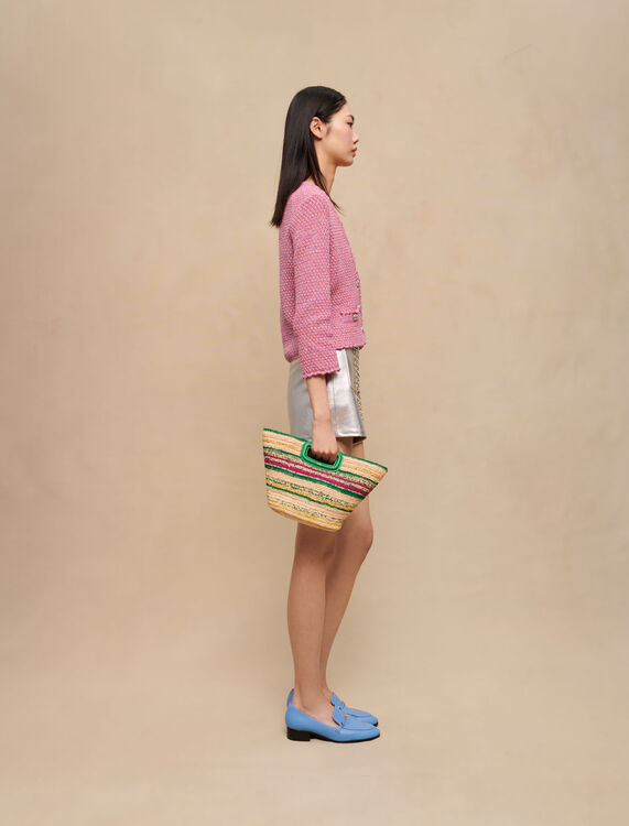 Tweed-effect knit cardigan - Sweaters & Cardigans - MAJE