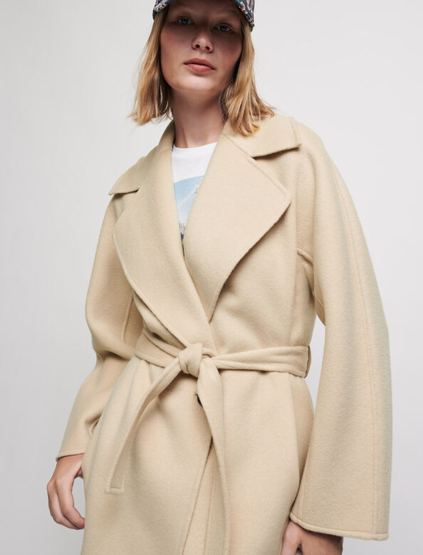Double-faced wool-blend coat : Coats & Jackets color 
