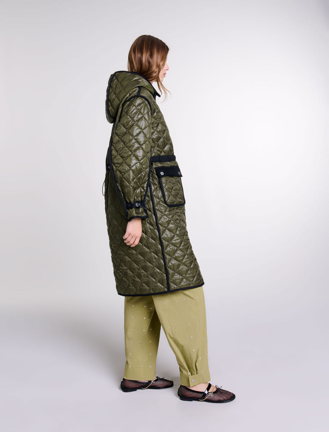Contrast quilted puffer jacket - Fall-Winter Collection - MAJE
