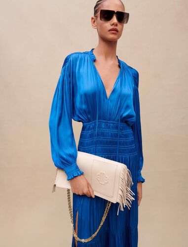 Long satiny dress : Dresses color Blue