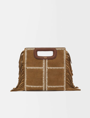 Suede leather M bag : 40% Off color Tobacco