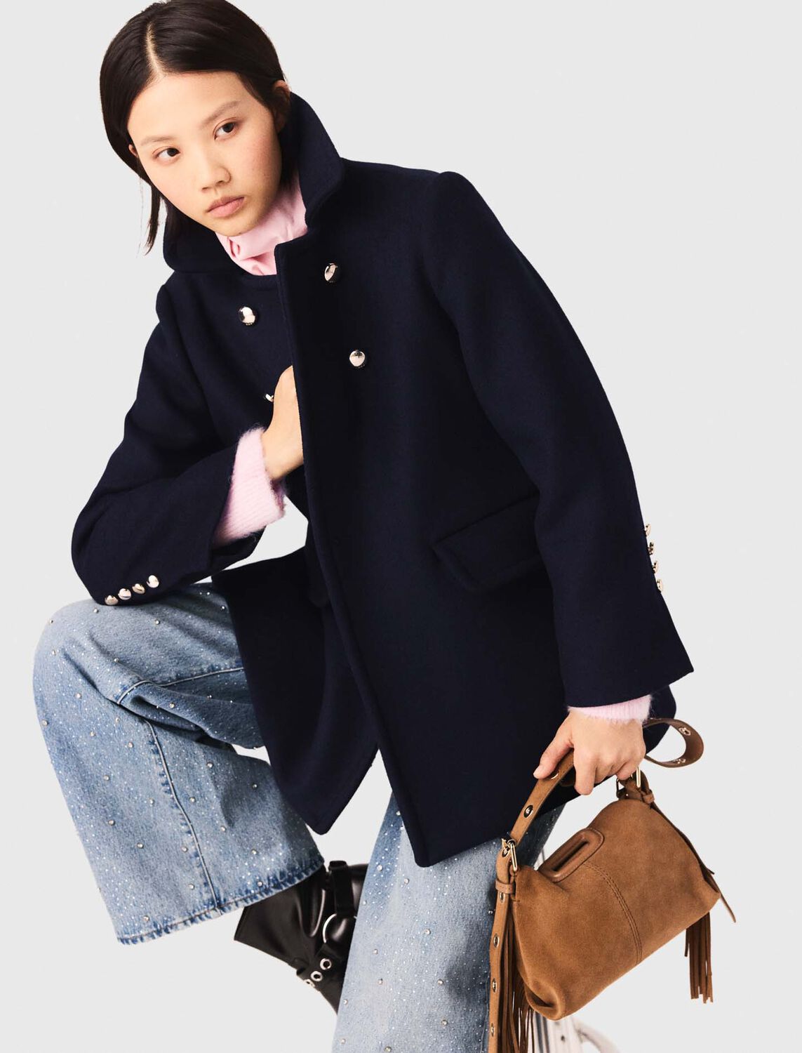 maje : Coats & Jackets 顏色 深蓝色/NAVY
