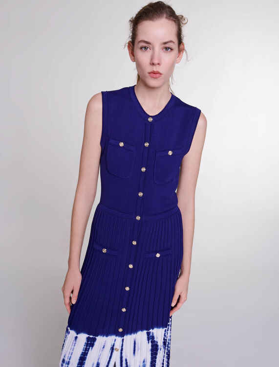 Tie-dye knit maxi dress - Dresses - MAJE