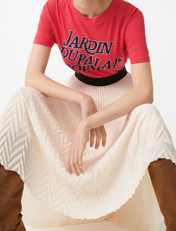 220JISSANE Geometric pleated skirt Skirts