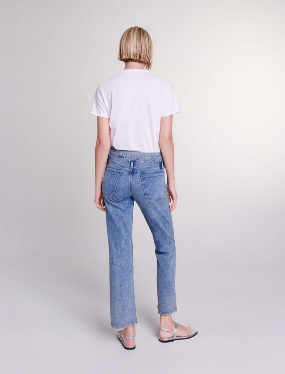 Jeans with braided details -  - MAJE