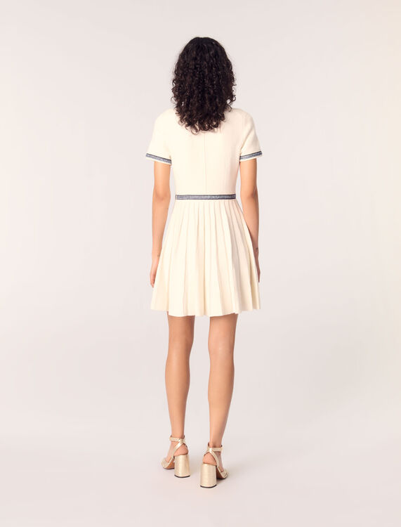Pleated knit short dress - Dresses - MAJE