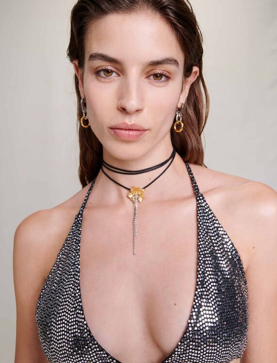 Glitter triangle top - Tops - MAJE