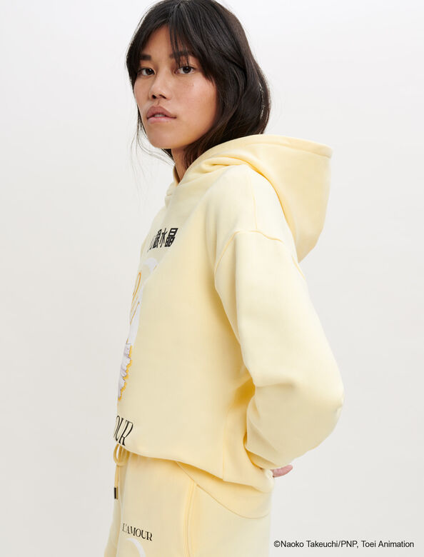 L’AMOUR hooded sweatshirt : Tops color Yellow