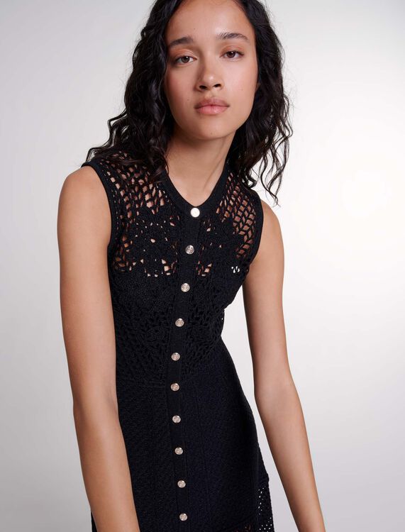 Crochet-knit maxi dress - Fall-Winter Collection - MAJE