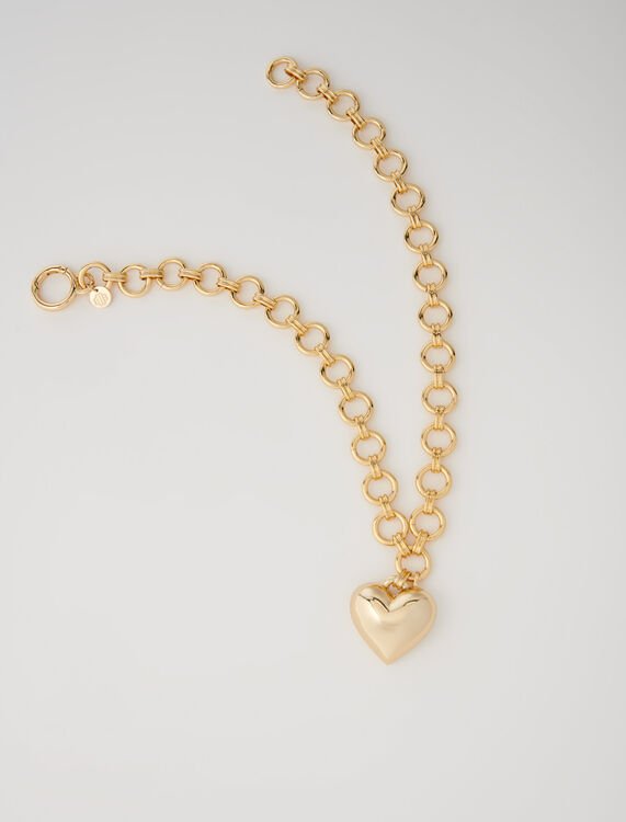Gold heart necklace - Jewelry - MAJE