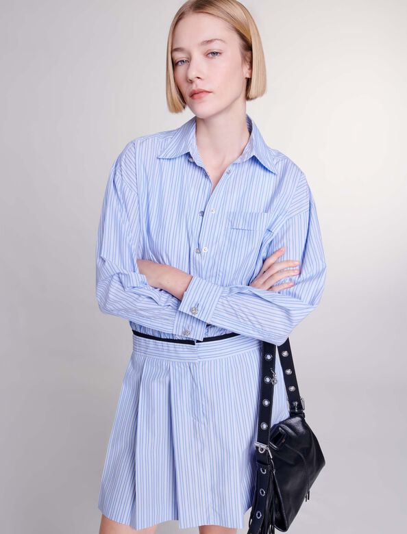 Short shirt dress : Dresses color Blue