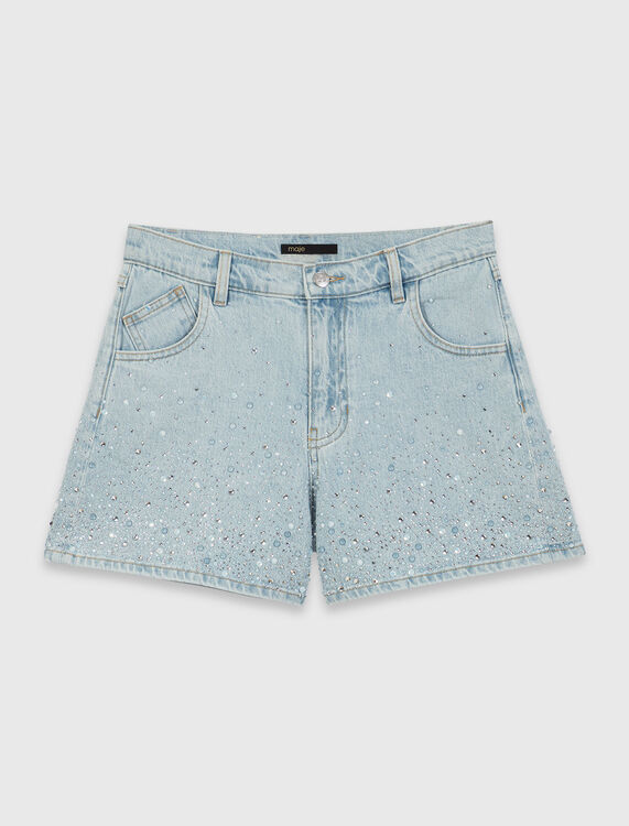 Rhinestone shorts - Skirts & Shorts - MAJE