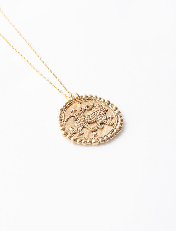 Lion zodiac sign necklace : Other Accessories color 