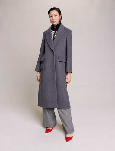 Long coat : Coats color Grey