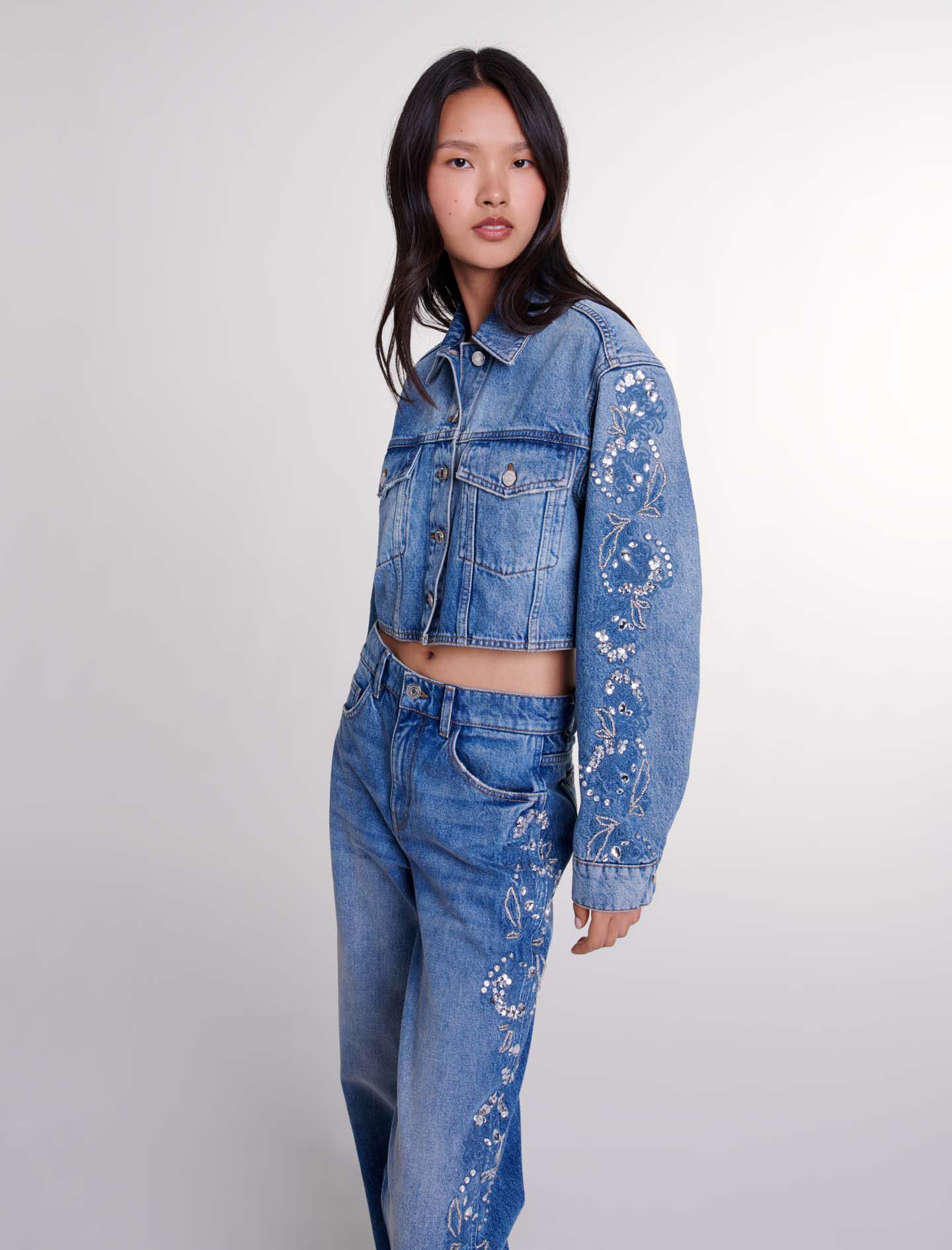 Maje jean jacket cheap