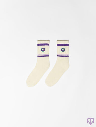 Cotton-blend short socks : 30% Off color Ecru