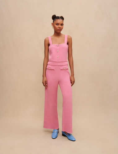 Tweed pant suit : Jumpshort & Jumpsuits color Pink