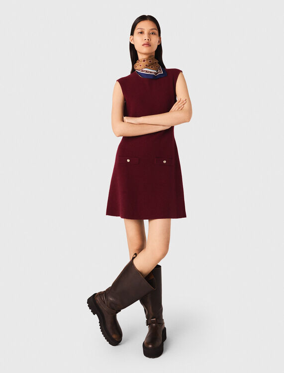 Knit dress with removable jumper - Dresses - MAJE