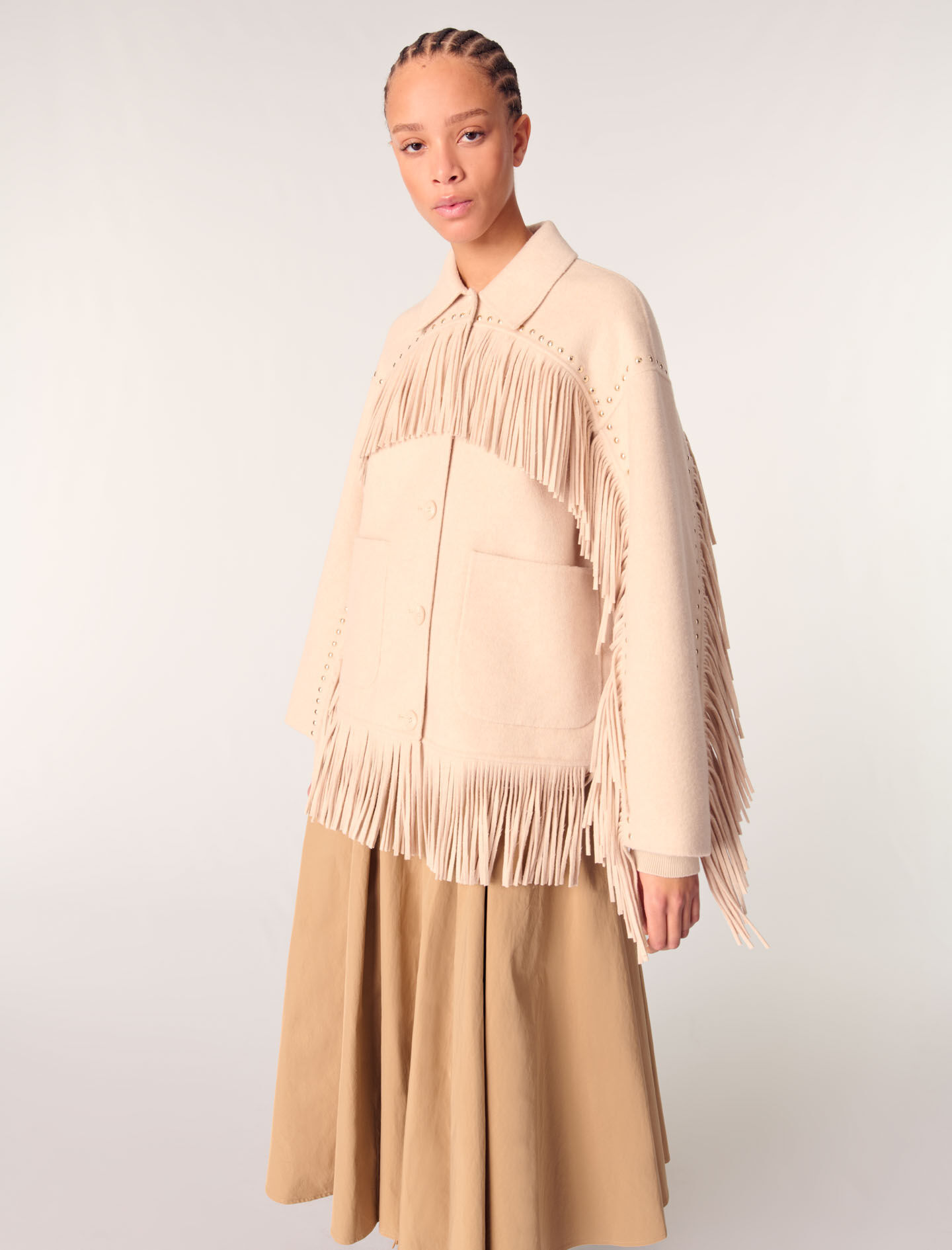 ohotoro margarine flared coat ベージュ ジャケット・アウター