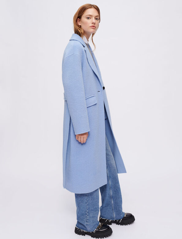 Blue wrap coat : Coats & Jackets color 