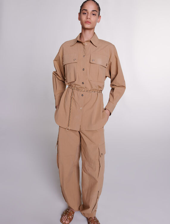 Belted long shirt - View All - MAJE