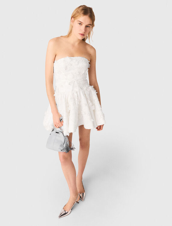 Short embroidered bustier dress - Dresses - MAJE