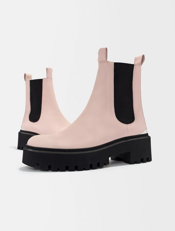 Chelsea boots with platform sole - Booties & Boots - MAJE