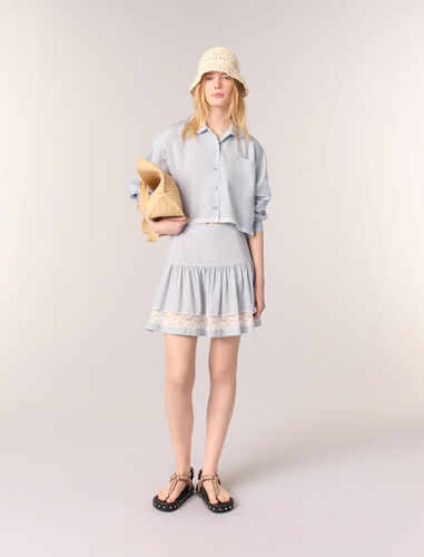 maje : Skirts & Shorts 顏色 蓝白条纹/