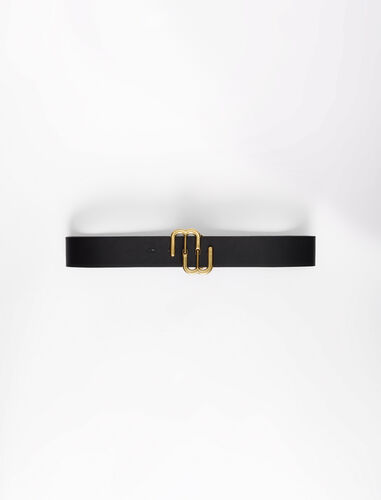 Leather double M belt : Belts color Caramel