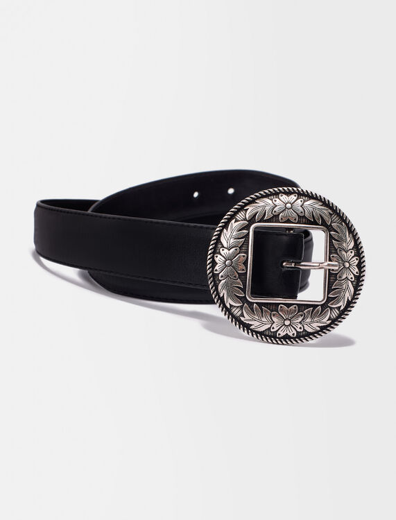 Leather belt with buckle - Other Accessories - MAJE