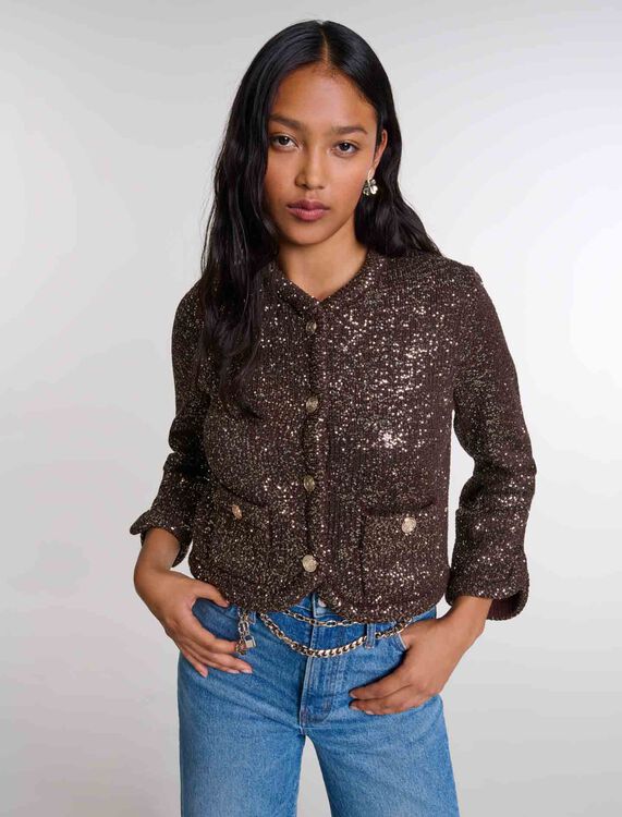 Sequinned cardigan - Fall-Winter Collection - MAJE