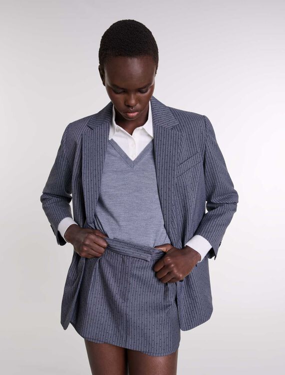 Rhinestone suit jacket - Fall-Winter Collection - MAJE