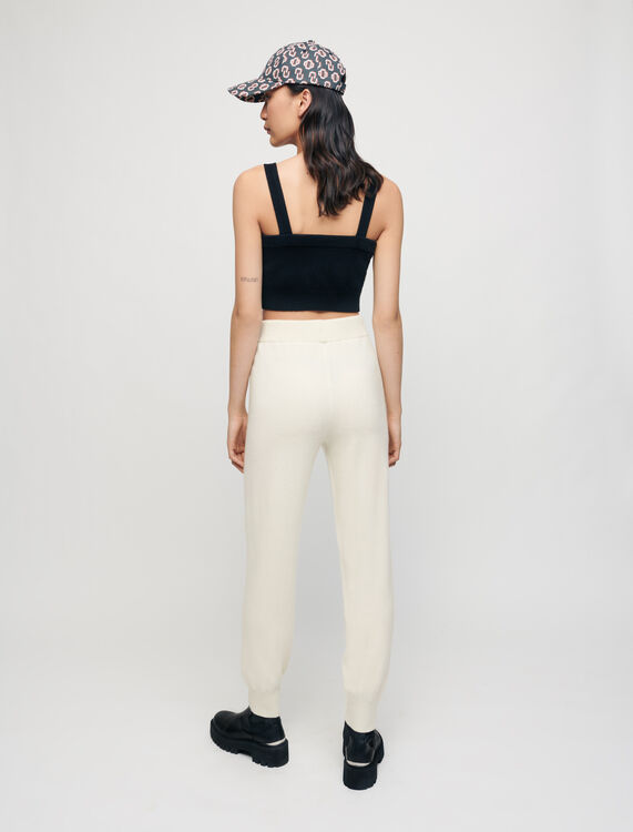 Cashmere tracksuit trousers - Trousers & Jeans - MAJE