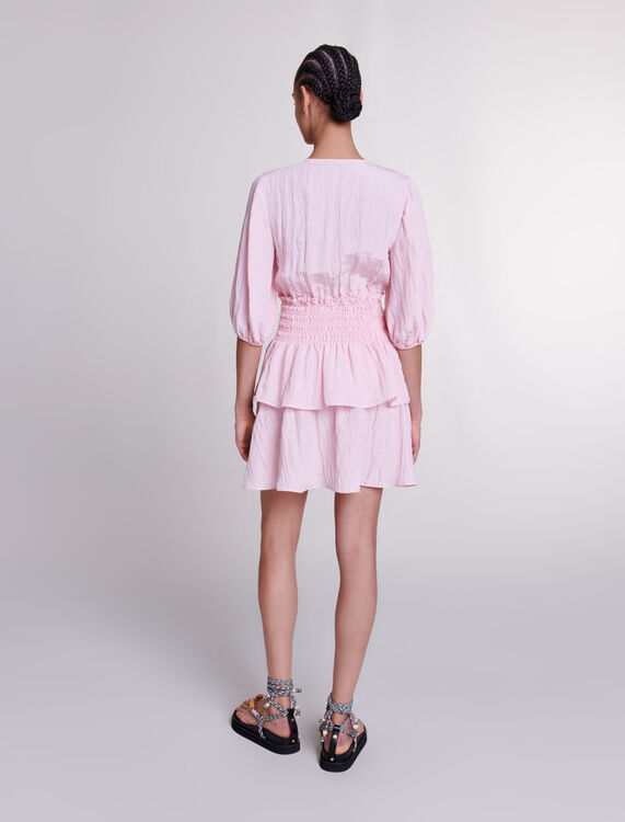 Short ruffled dress -  - MAJE