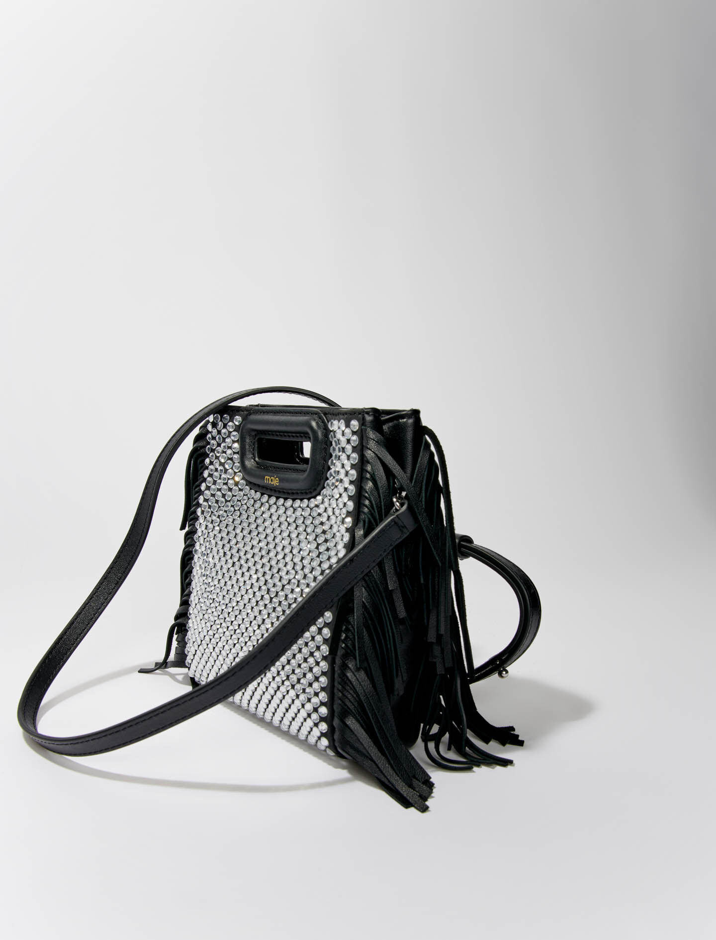 123MMINISTRASSES M mini leather bag with rhinestones M Bag