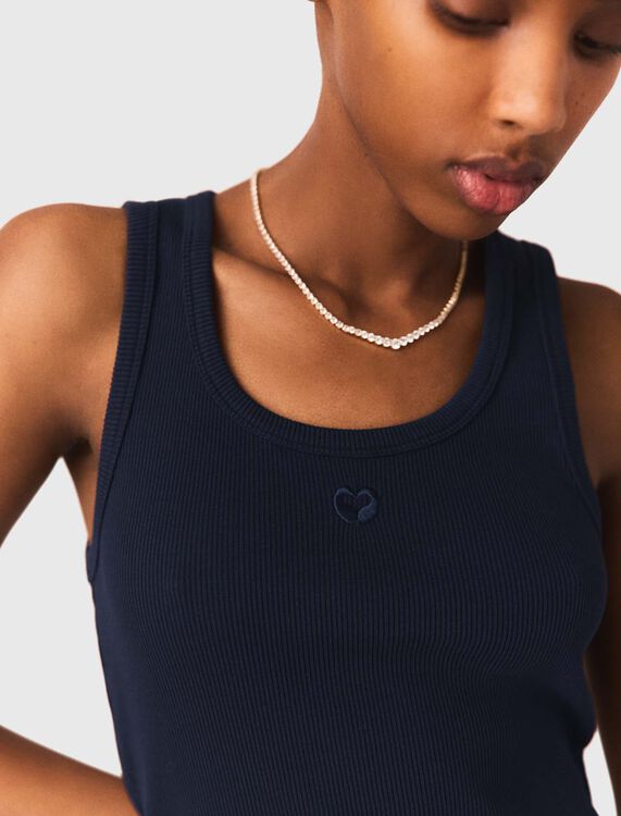 Rib knit tank top - T-Shirts - MAJE